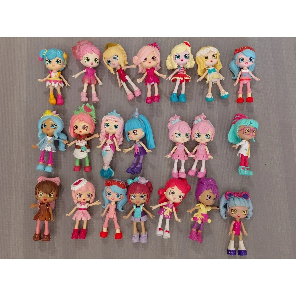 Shopkins Shoppies Doll Lot of 21 Mini Figures Donatina Jessicake Bubbleisha Mix